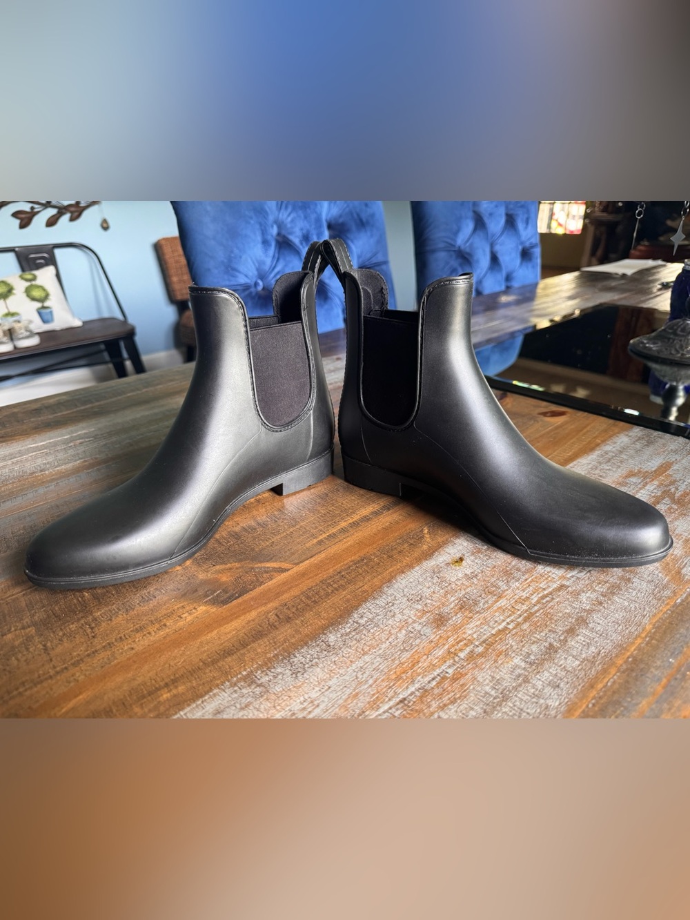 Sam Edelman Black Chelsea Rain Boots